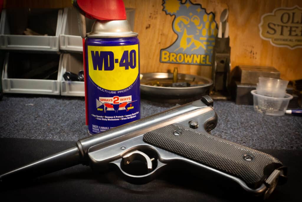 Using WD-40 on a gun